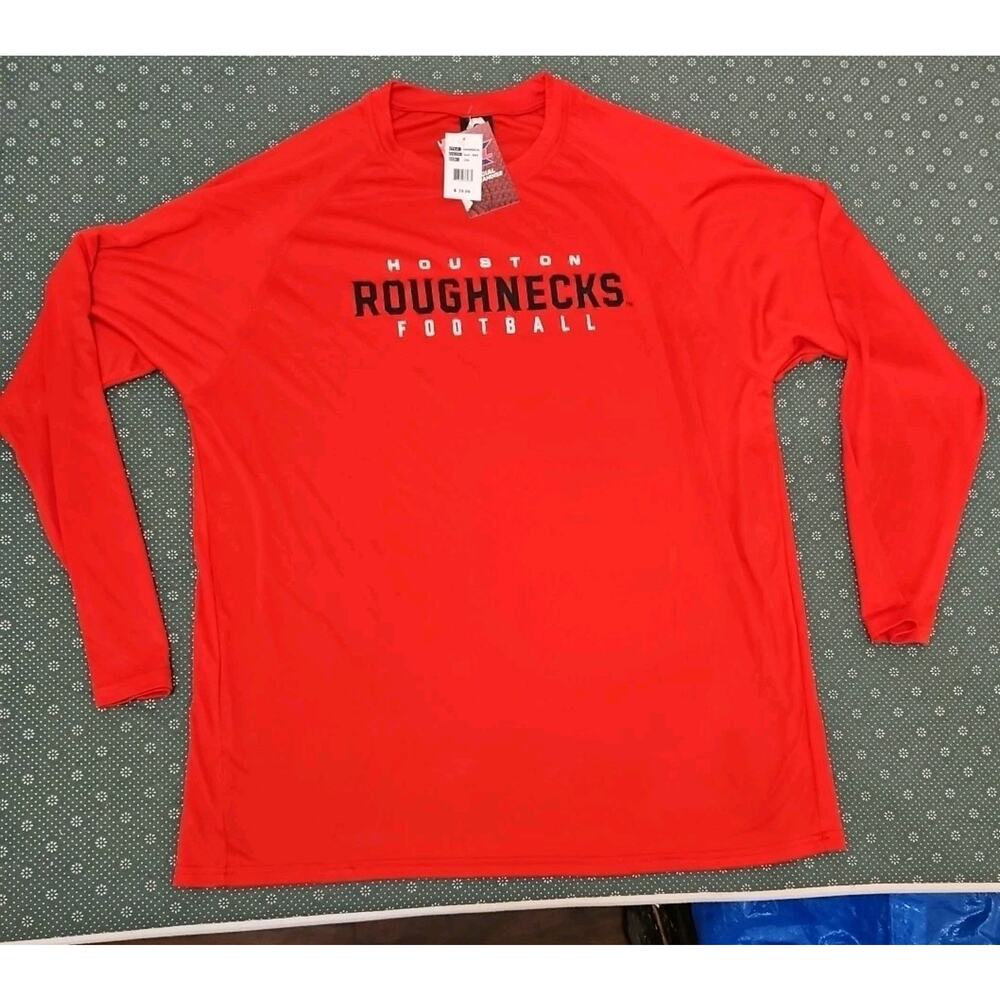 Houston Roughnecks 2XL TSHIRT Football Long Sleeve XFL‎ UFL NWT